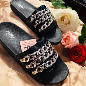 Black/Silver sandals BRAND NEW